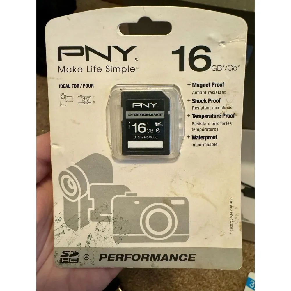 5/$25 PNY 16 GB SD Card NWT NIP